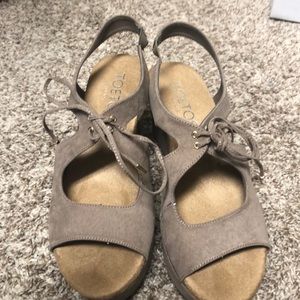 Never worn taupe booties